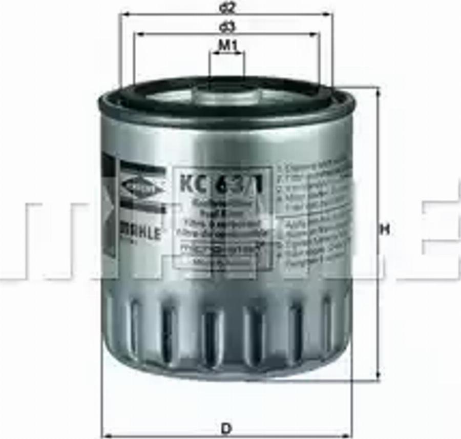 KNECHT KC 63/1D — Filtr paliwa