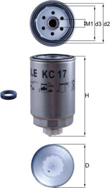 KNECHT KC 17D — Filtr paliwa