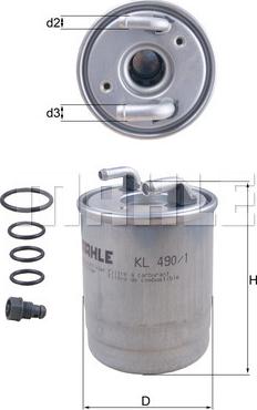 KNECHT KL 490/1D — Filtr paliwa