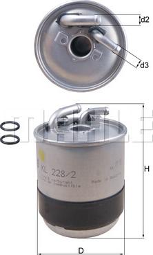 KNECHT KL 228/2D — Filtr paliwa