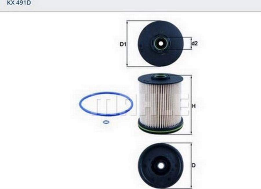 KNECHT KX 491/1D — Filtr paliwa