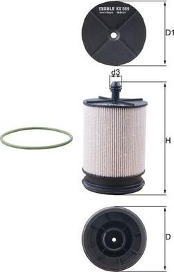 KNECHT KX 569D - Filtr paliwa