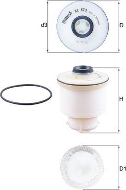 KNECHT KX 573D — Filtr paliwa