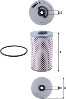 KNECHT KX 36D — Filtr paliwa