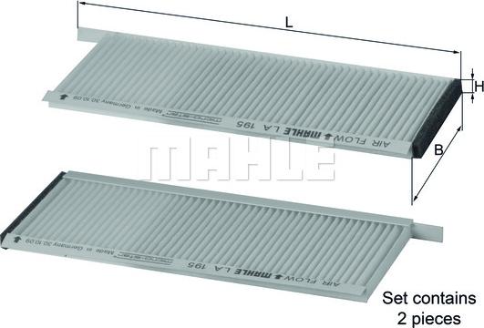 KNECHT LA 195/S — Filtr kabinowy