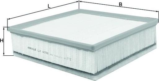 KNECHT LX 4038 — Filtr powietrza