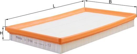 KNECHT LX 5798 — Filtr powietrza