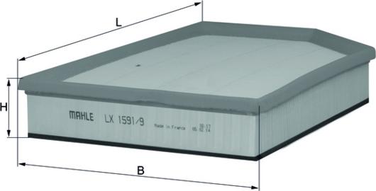 KNECHT LX 1591/9 — Filtr powietrza
