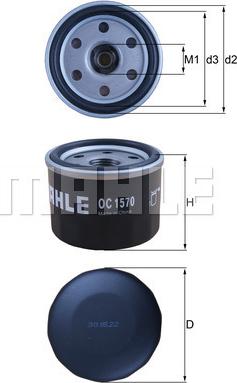 KNECHT OC 1570 — Filtr oleju