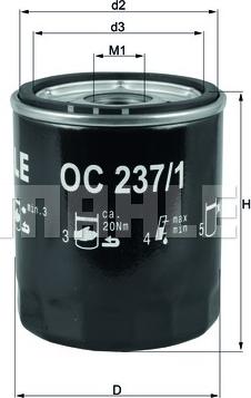 KNECHT OC 237/1 — Filtr oleju
