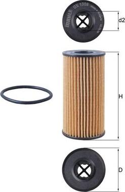 KNECHT OX 1308D — Filtr oleju