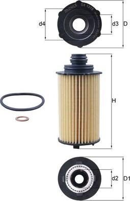 KNECHT OX 1310D - Filtr oleju