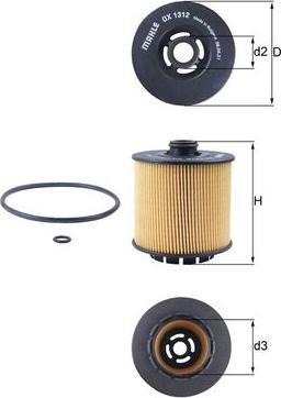 KNECHT OX 1312D — Filtr oleju