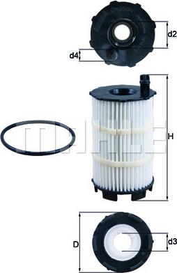 KNECHT OX 350/4D — Filtr oleju