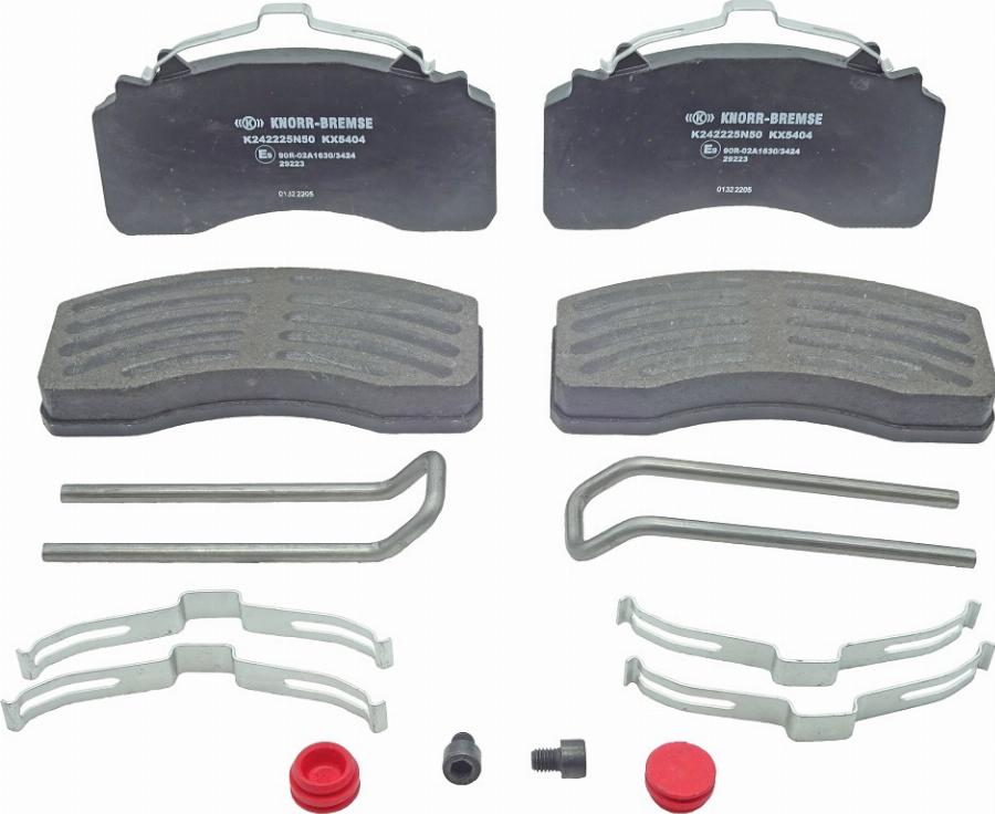 KNORR-BREMSE K242225N50 — Zestaw klocków hamulcowych, hamulce tarczowe