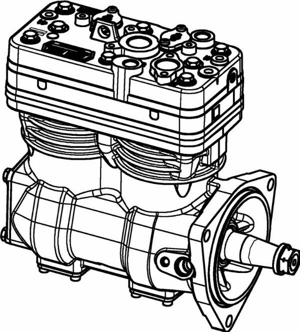 KNORR-BREMSE #K162265N00 — Sprężarka, instalacja pneumatyczna