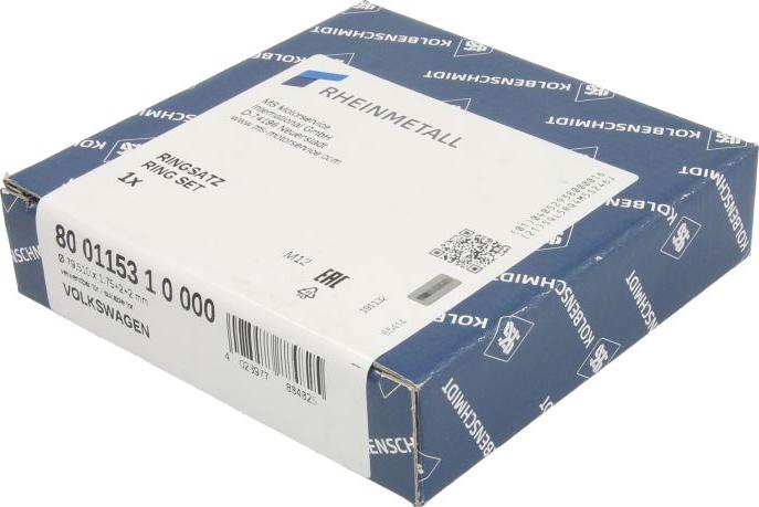Kolbenschmidt 800115310000 — Zestaw pierścieni tłokowych