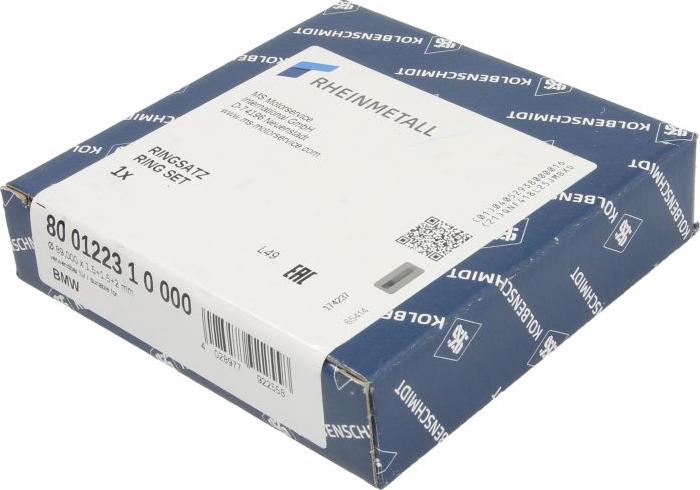 Kolbenschmidt 800122310000 — Zestaw pierścieni tłokowych
