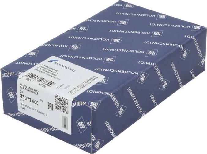 Kolbenschmidt 37171600 — Zestaw łożysk wału korbowego