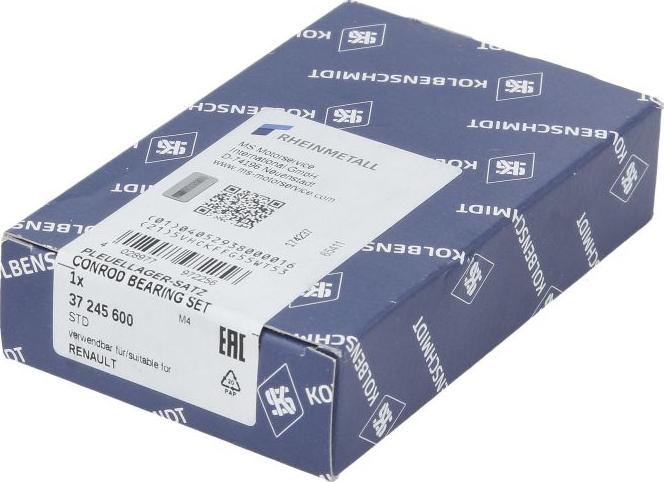 Kolbenschmidt 37 245 600 — Zestaw łożysk korbowodu