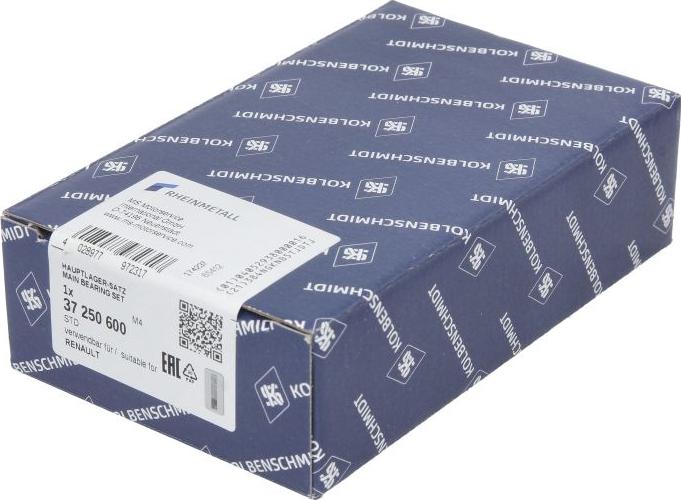 Kolbenschmidt 37 250 600 — Zestaw łożysk wału korbowego