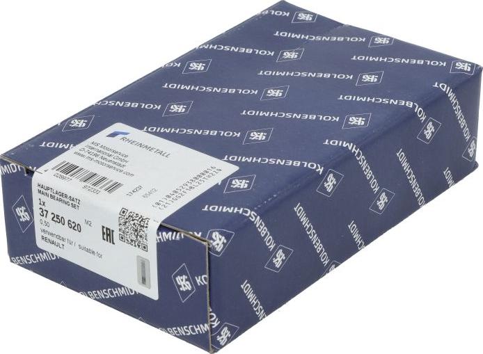 Kolbenschmidt 37 250 620 — Zestaw łożysk wału korbowego