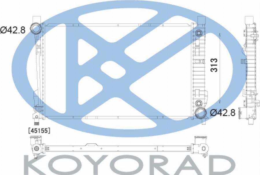 KOYORAD PL412919R — Chłodnica, układ chłodzenia silnika