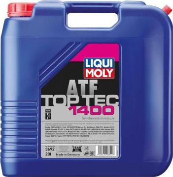 Liqui Moly 3692 - OLEJ LIQUI MOLY ATF TOP TEC 1400 CVT 20L - MB 236.20 - VW G 052 180 - PRZEKŁADNIOWY