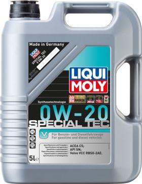 Liqui Moly 20632 - OLEJ LIQUI MOLY 0W20 5L SPECIAL TEC V - VOLVO VCC RBS0-2AE