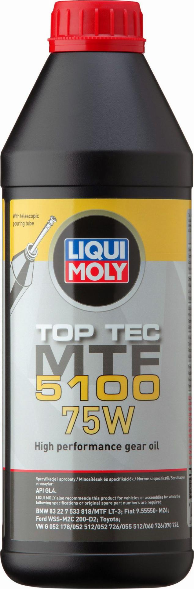 Liqui Moly 21687 - OLEJ LIQUI MOLY 75W 1L TOP TEC 5100 GL4 - VW G 052 178 - WSS-M2C 200-D2