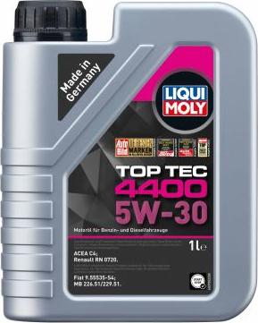 Liqui Moly 2319 - OLEJ LIQUI MOLY 5W30 1L TOP TEC 4400 DPF-FAP - RENAULT DCI C4 - RN 0720 - 226.51 229.51