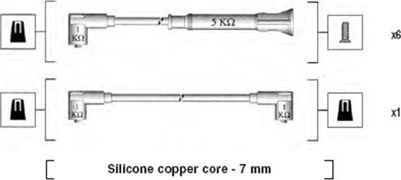 Magneti Marelli 941075040546 — Zestaw przewodów zapłonowych