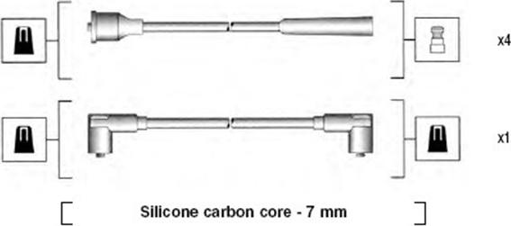 Magneti Marelli 941155110747 — Zestaw przewodów zapłonowych