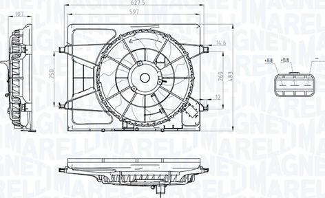 Magneti Marelli 069422796010 — Wentylator, chłodzenie silnika