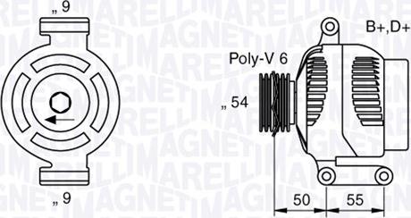 Magneti Marelli 063358061010 — Alternator