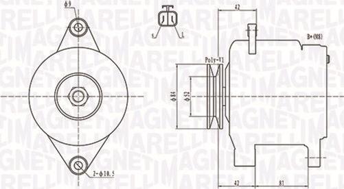 Magneti Marelli 063731615010 - ALTERNATOR NISSAN X-TRAIL 2.2DCI 03-