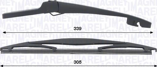 Magneti Marelli 000723180447 — Zestaw wycieraczek, czyszczenie szyb
