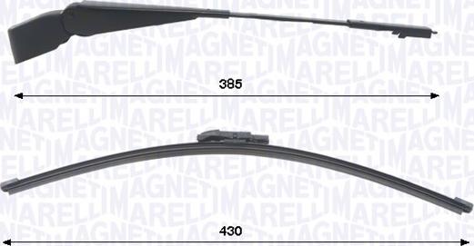 Magneti Marelli 000723180465 - RAMIĘ WYCIERACZKI Z PIÓREM 430MM DB SPRINTER 06.06- TYŁ