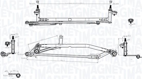 Magneti Marelli 085570741010 - MECHANIZM WYCIERACZEK VW PASSAT B6 03.05-12.14 PRZÓD