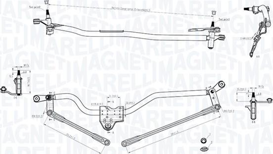 Magneti Marelli 085570750010 - MECHANIZM WYCIERACZEK VW MULTIVAN V.VI. TRANSPORTER V.VI 04.03- PRZÓD