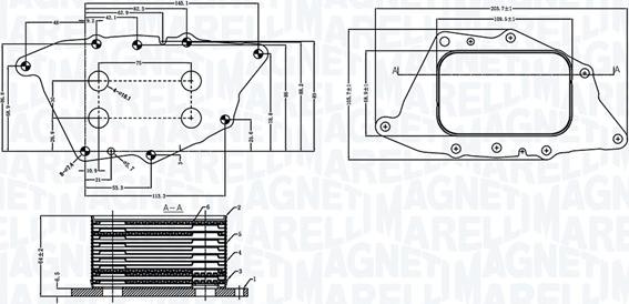 Magneti Marelli 350300004900 — Chłodnica oleju, olej silnikowy
