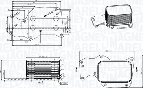 Magneti Marelli 350300004400 — Chłodnica oleju, olej silnikowy