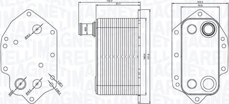 Magneti Marelli 350300004000 — Chłodnica oleju, olej silnikowy