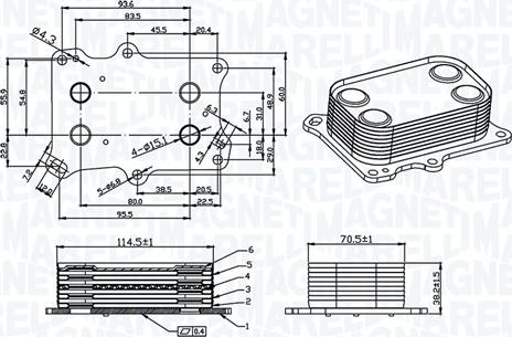 Magneti Marelli 350300004300 — Chłodnica oleju, olej silnikowy