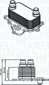 Magneti Marelli 350300004700 — Chłodnica oleju, olej silnikowy