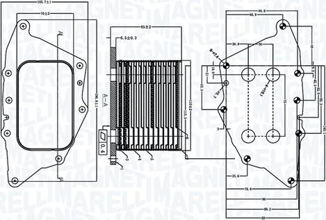Magneti Marelli 350300005000 — Chłodnica oleju, olej silnikowy