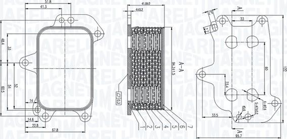 Magneti Marelli 350300005100 — Chłodnica oleju, olej silnikowy