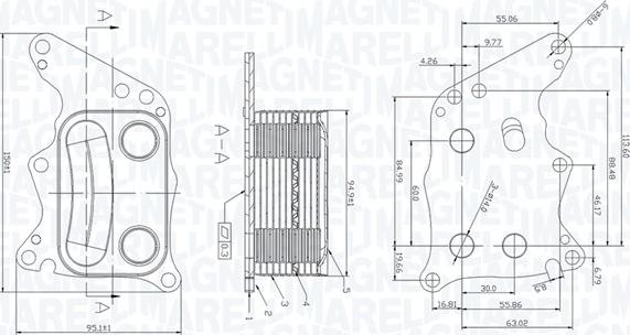 Magneti Marelli 350300005200 — Chłodnica oleju, olej silnikowy