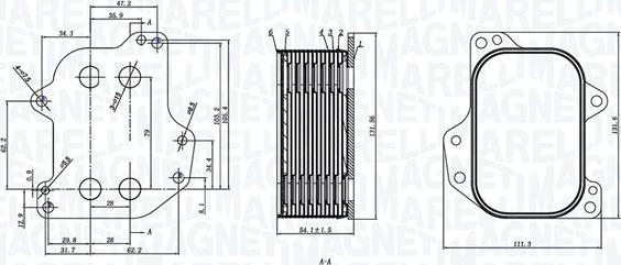 Magneti Marelli 350300005700 — Chłodnica oleju, olej silnikowy