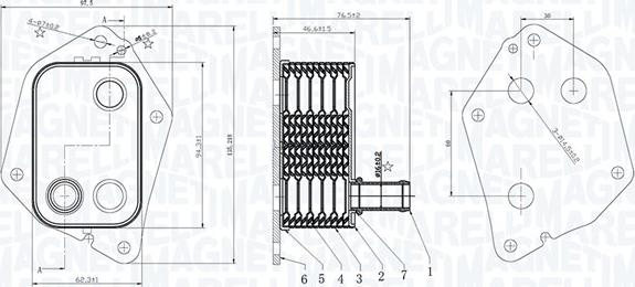 Magneti Marelli 350300006000 — Chłodnica oleju, olej silnikowy